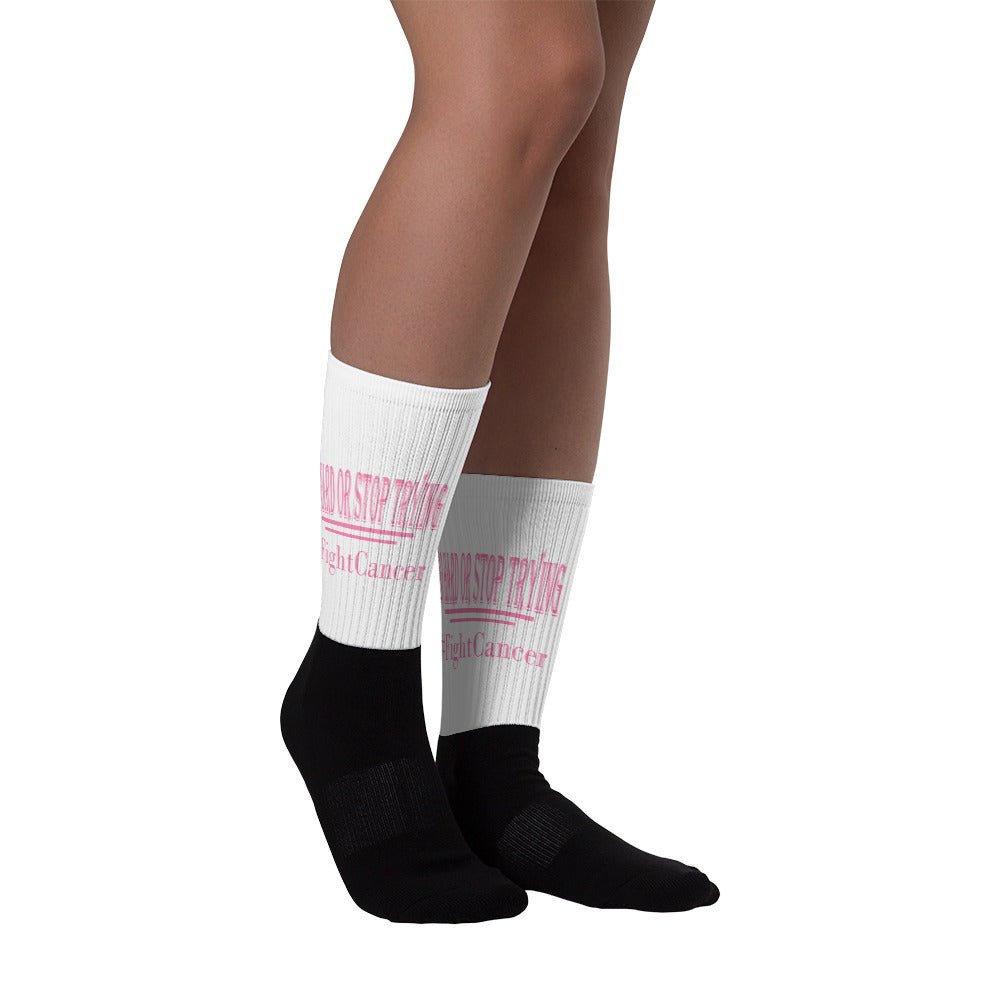 FightCancer Black Foot Socks - Ghost Inc. Apparel