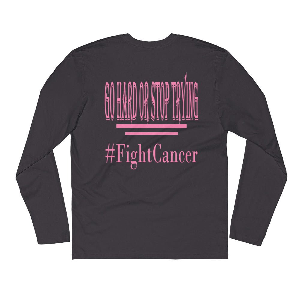 FightCancer Long Sleeve Fitted Crew - Ghost Inc. Apparel