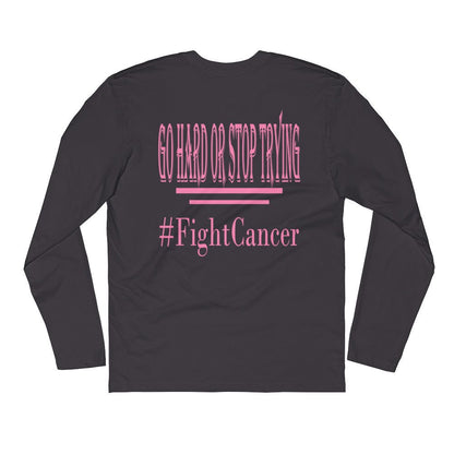 FightCancer Long Sleeve Fitted Crew - Ghost Inc. Apparel